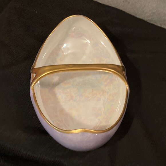 VTG 1930's Bavaria Hutschenreuther Selb LHS Purple Iridescent CandyDish-6.5"-EUC - Picture 6 of 10